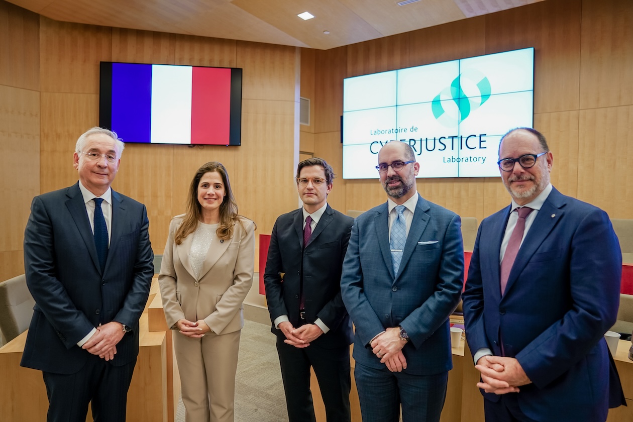 Karim Benyekhlef, Pascale Déry, Valentin Callipel, Nicolas Vermeys et Daniel Jutras
