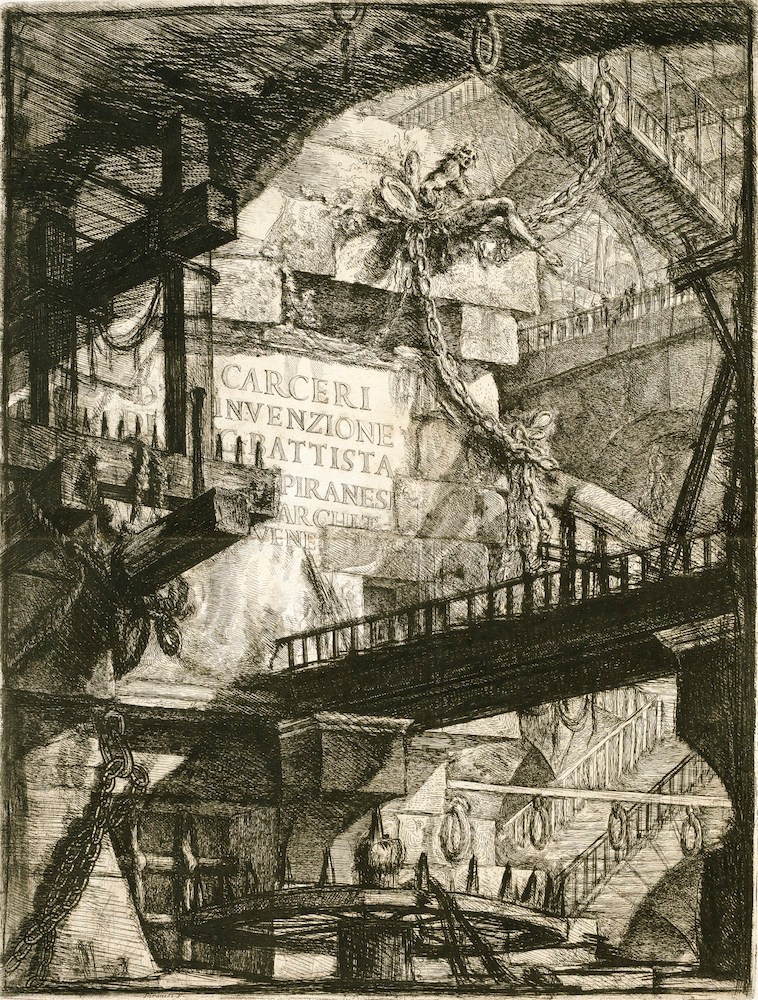 Frontispice de "la magnificence de Rome" de Piranèse.