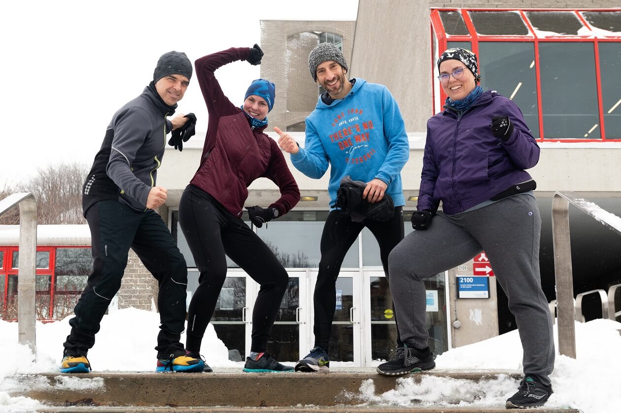 Course hivernale sur le campus