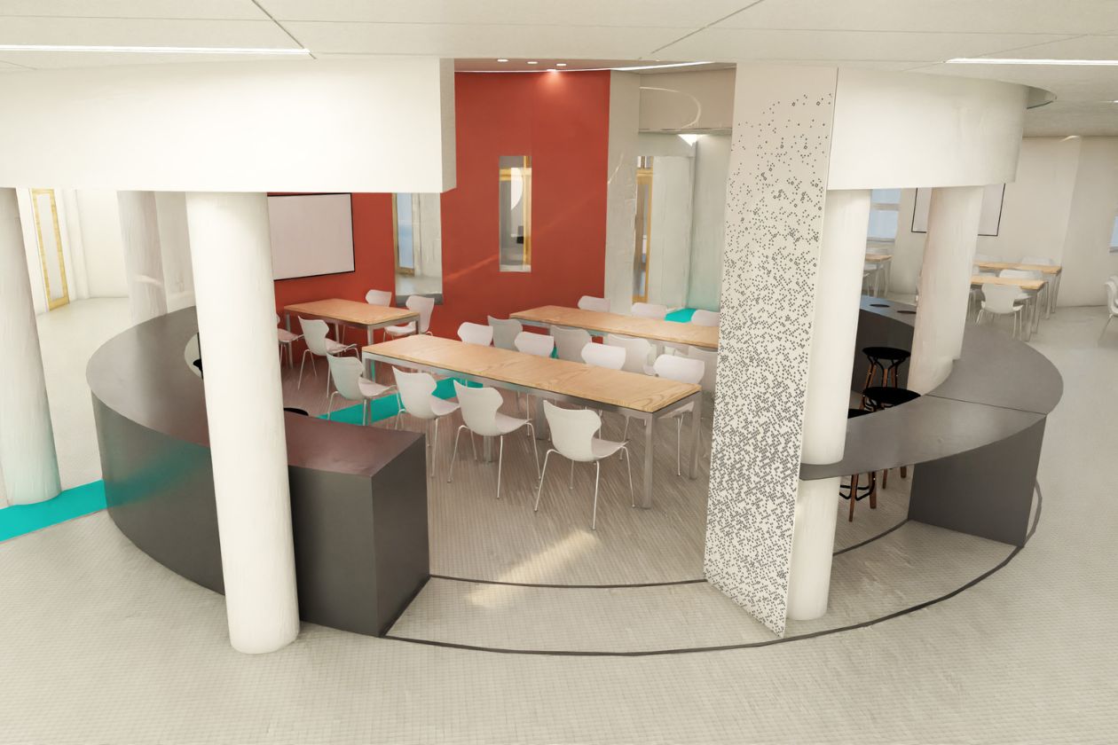 Pavillon Marie-Victorin, aire de repas et aire de vie étudiante