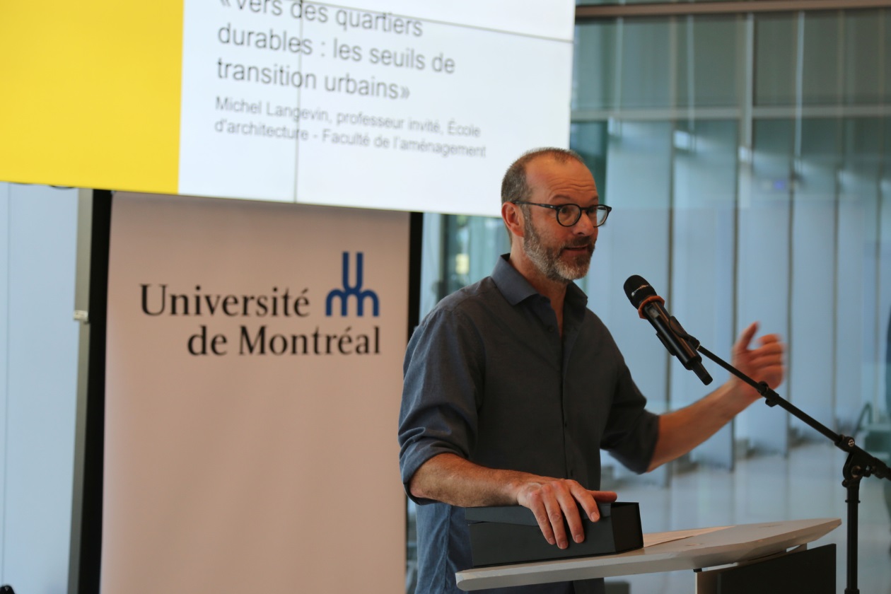 Michel Langevin, professeur invité, Faculté de l’aménagement, lauréat du prix Proposition inspirante