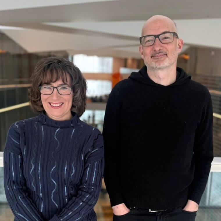Hélène Lebel et Dominic Rochefort, professeurs au département de chimie de l'Université de Montréal