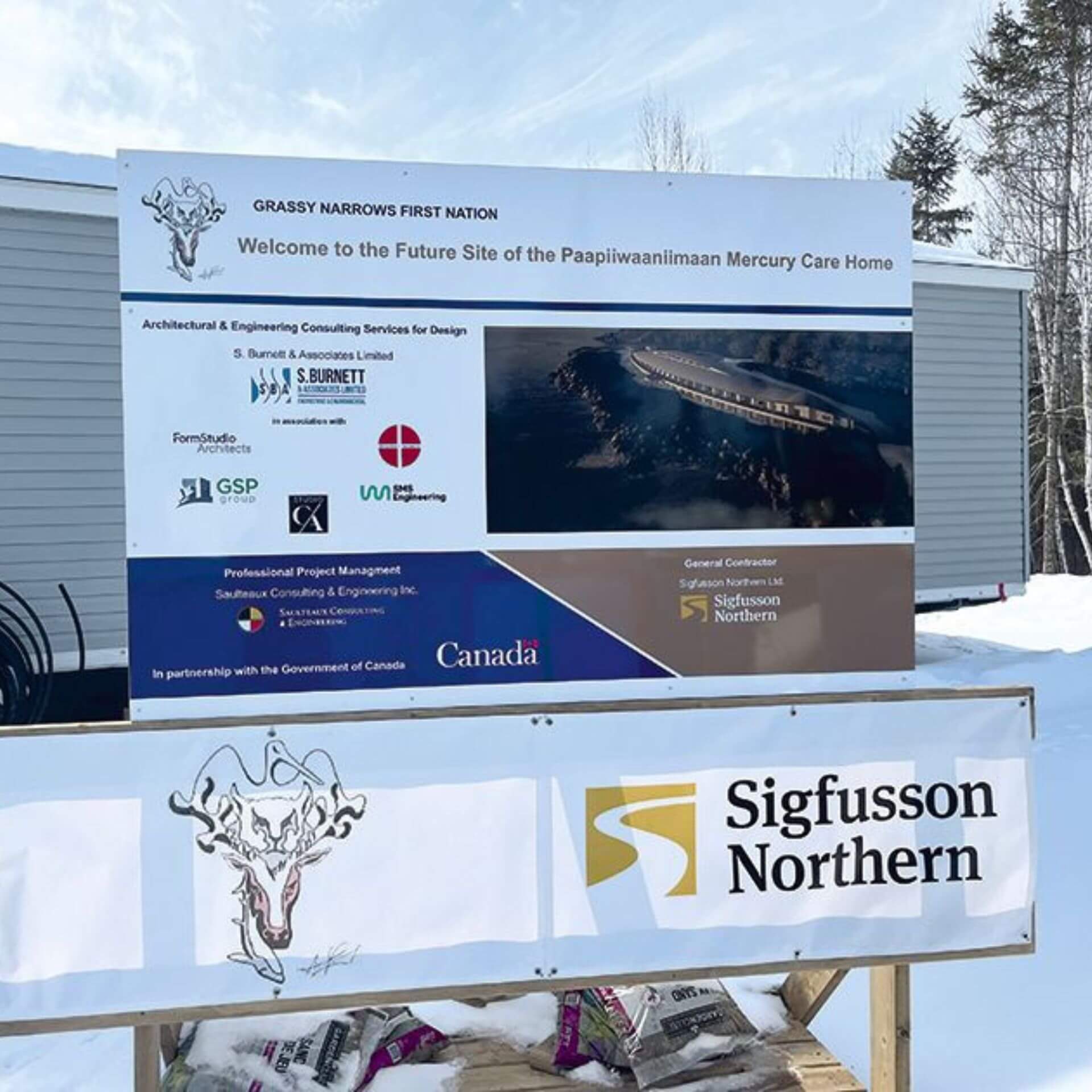 Emplacement du futur Paapiiwaaniimaan-Grassy Narrows Mercury Care Home.