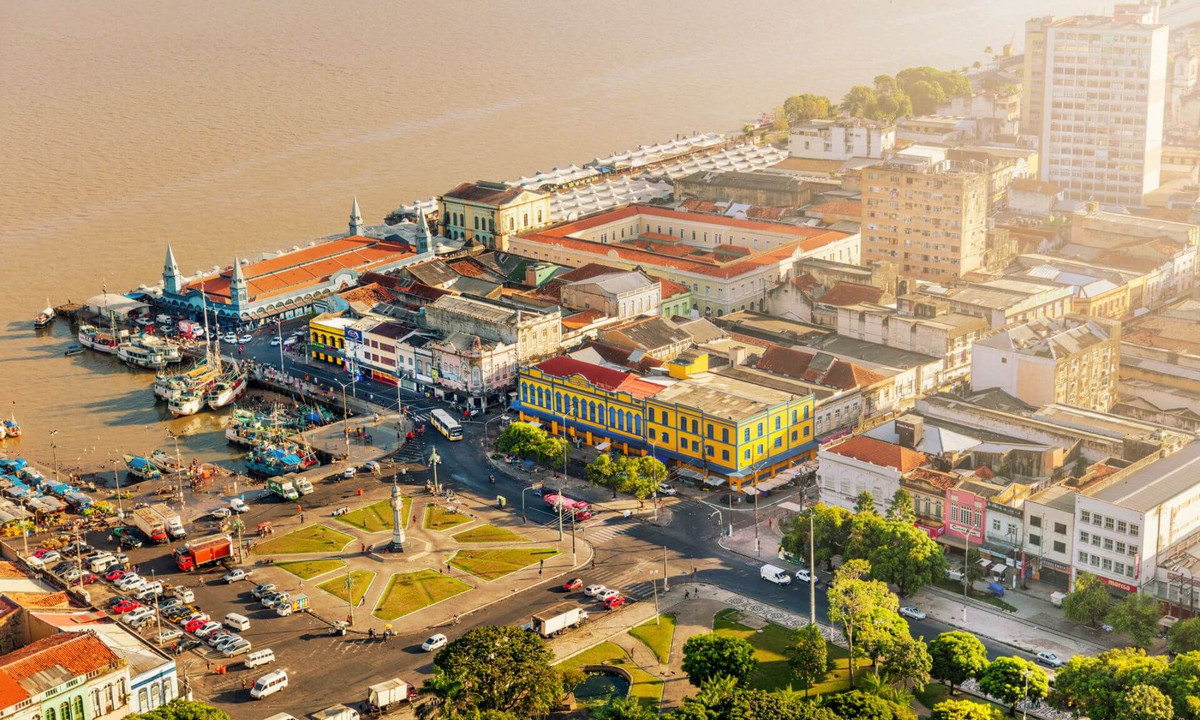 Belém, une ville de l'estuaire des fleuves Tocantins et Pará, dans le Nord du Brésil.