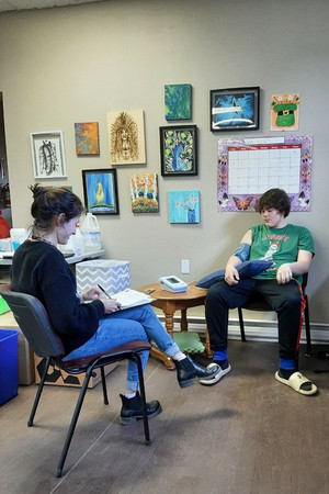 Measuring a participant's blood pressure