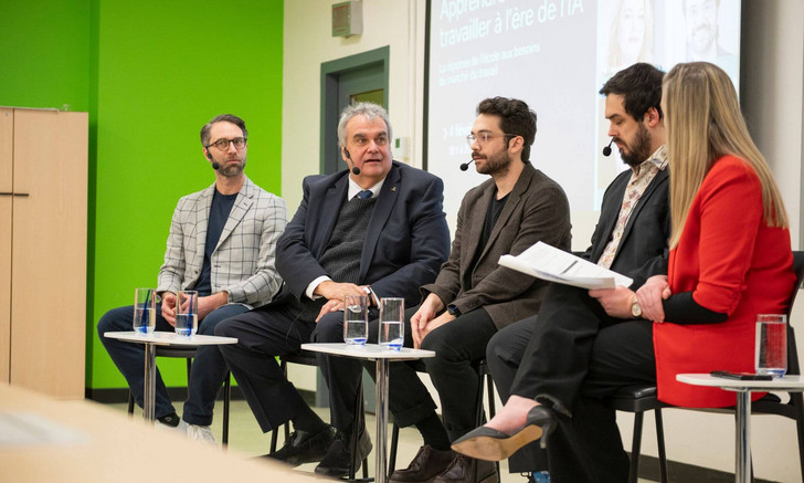 As part of the Faculty of Education's Grands entretiens series, members of the university community attended the roundtable discussion “Learning and working in the age of AI: How schools are responding to labor market needs.”