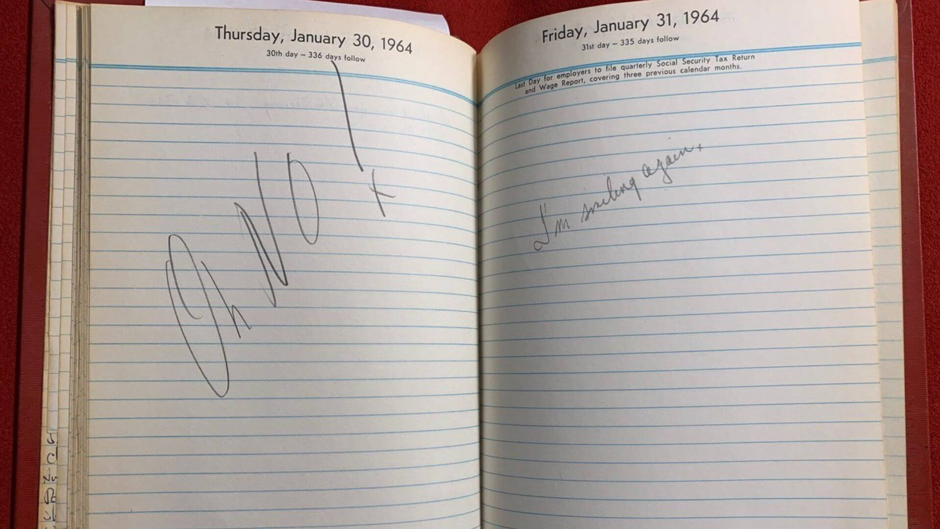 Ce que Joan Didion a consigné à son agenda le jour et le lendemain de son mariage à l’écrivain John Gregory Dunne. Ses archives révèlent une femme avec plusieurs qualités, dont un humour discret mais tranchant.