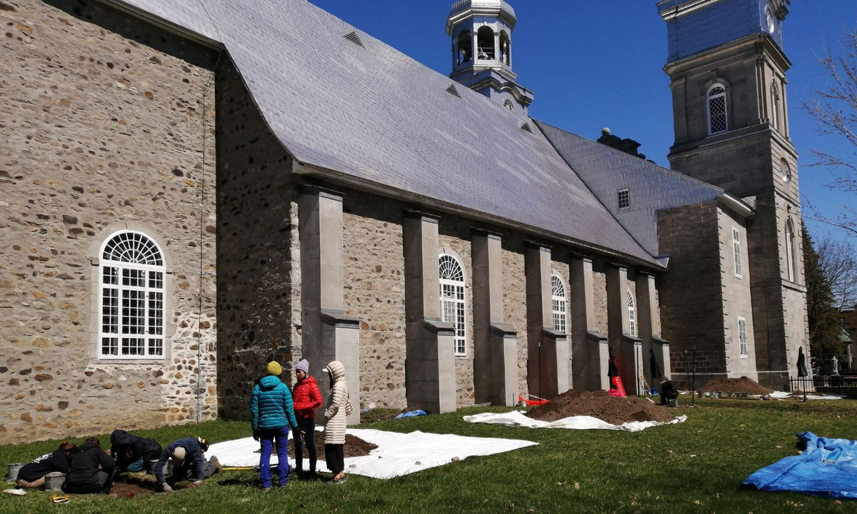 Des fouilles ont été menées près de l’église de La Visitation-de-la-Bienheureuse-Vierge-Marie dans le secteur du Sault-au-Récollet.