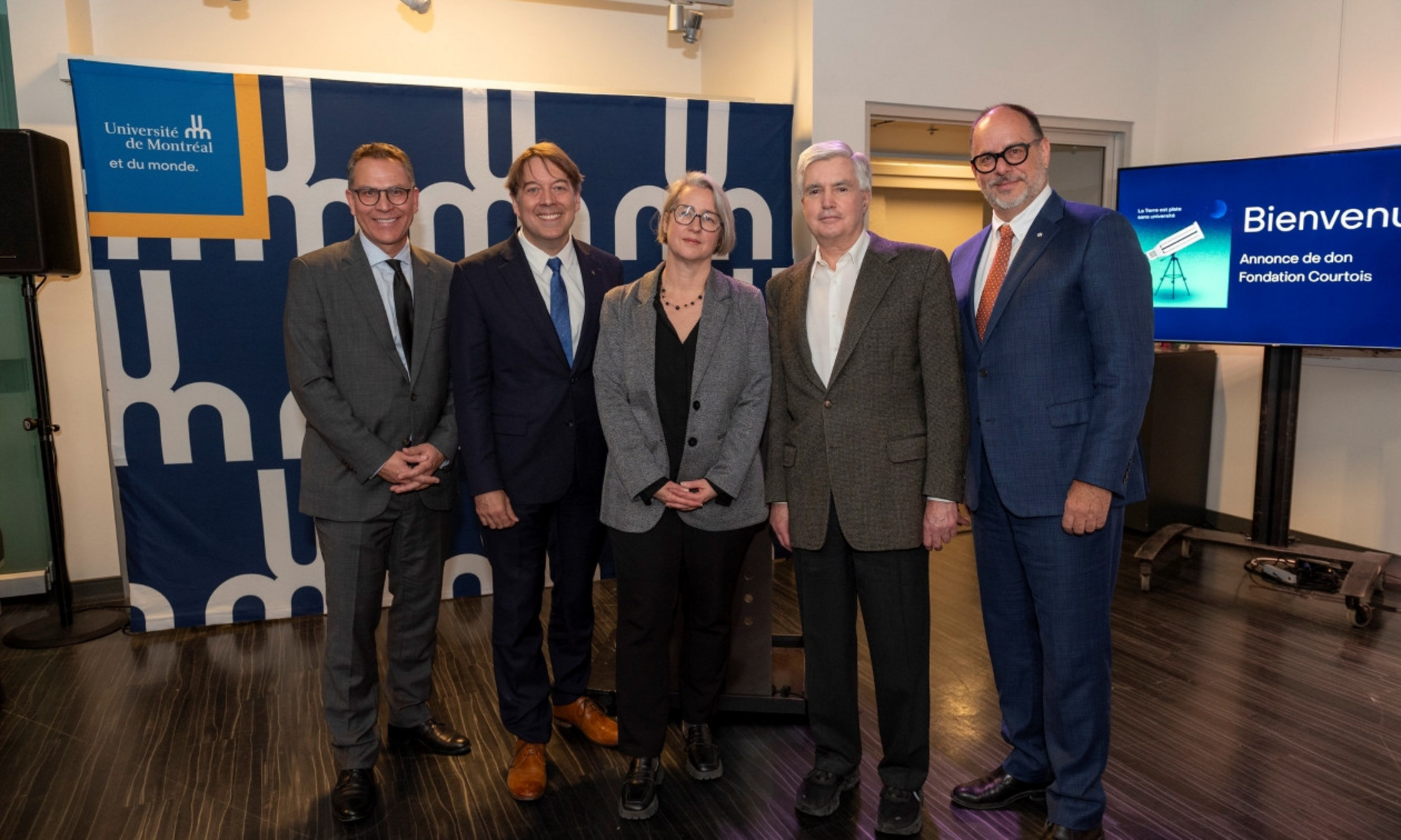 Michael Pecho, Frédéric Bouchard, Christine Rothmayr, Jacques Courtois et Daniel Jutras