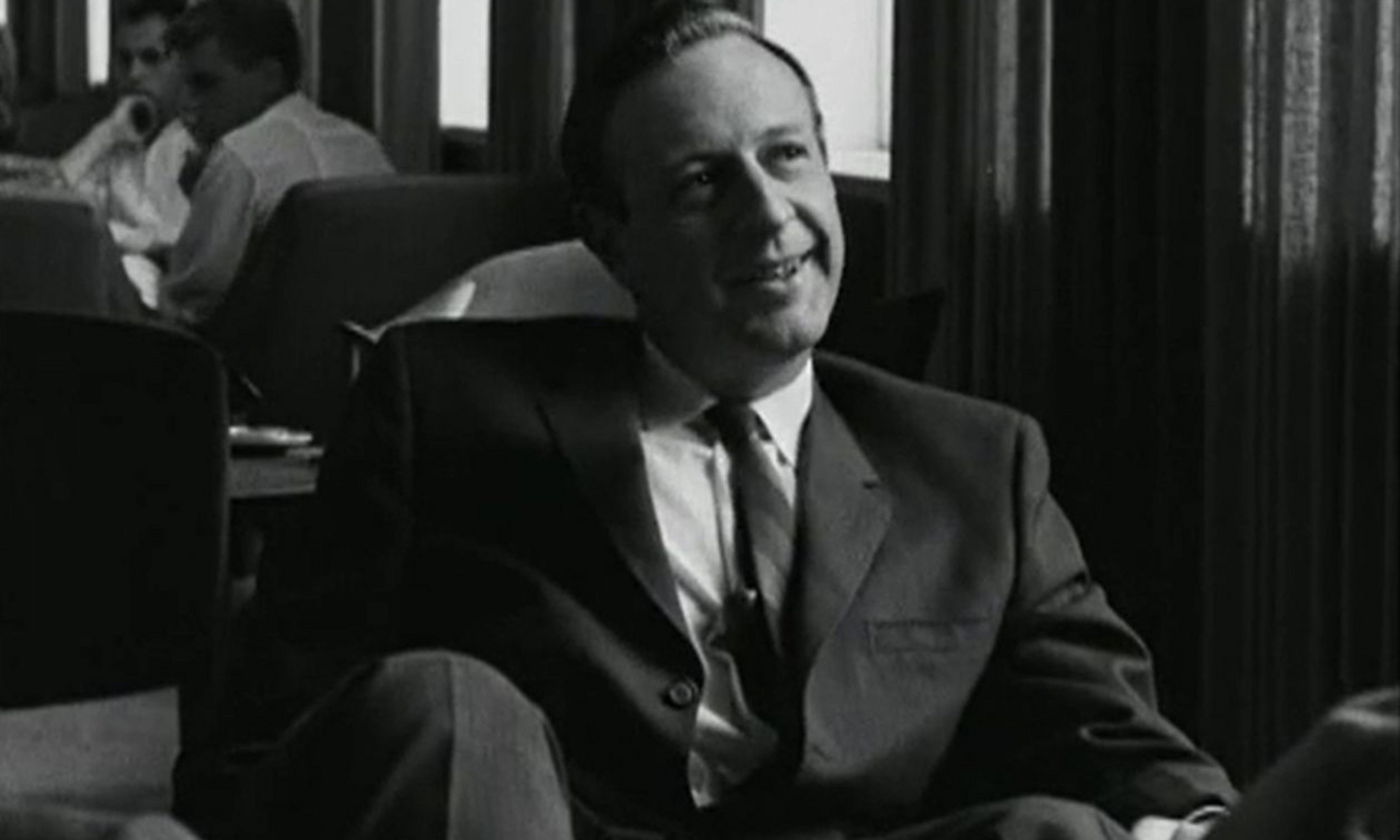 Guy Rocher dans un extrait du film «Seul ou avec d'autres», tourné en 1961 par Denis Arcand. 