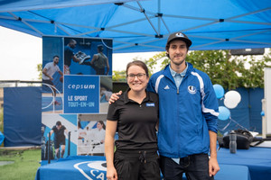 Alexandra Houle, responsable des activités sportives et Florian Harouni, agent de marketing au CEPSUM